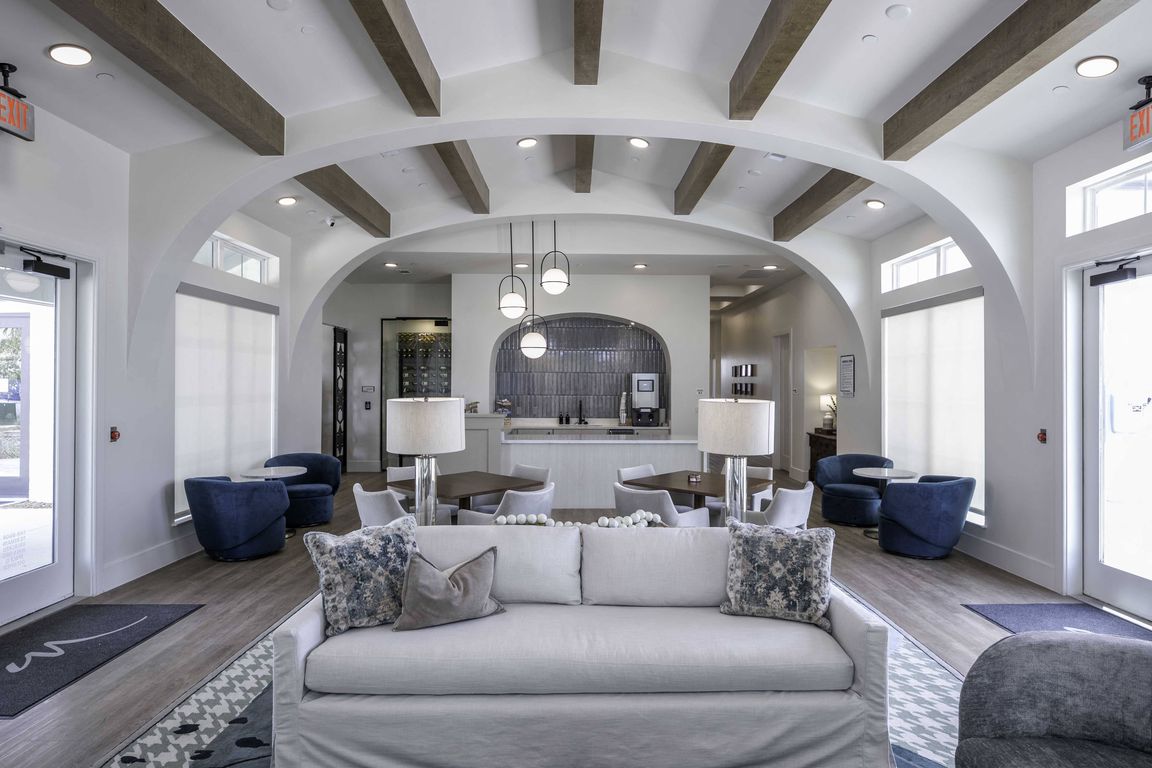 Expansive clubhouse equipped with entertaining space, and coworking space
