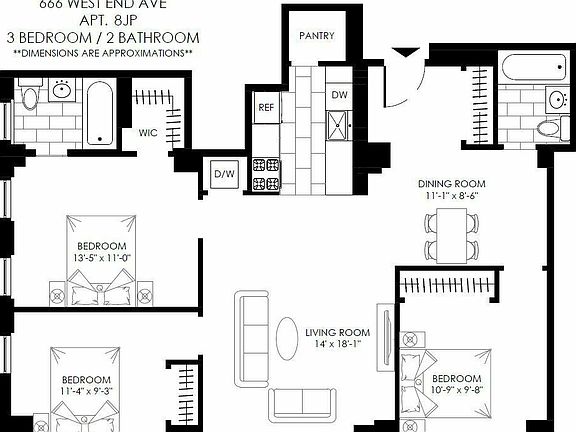 2nd image of 666 W End Ave #8JP