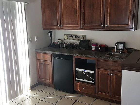 Wet bar in living room