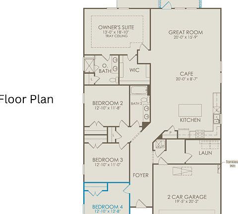Open Ranch Floor Plan