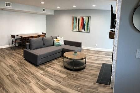 Family room and dining room