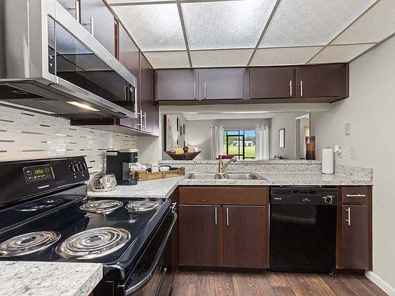 Kitchen with Built-In Microwave