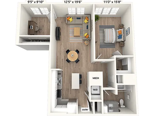 Floor plan AM19D-Scheme II