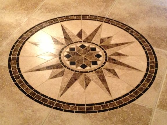Granite tile medallion 
