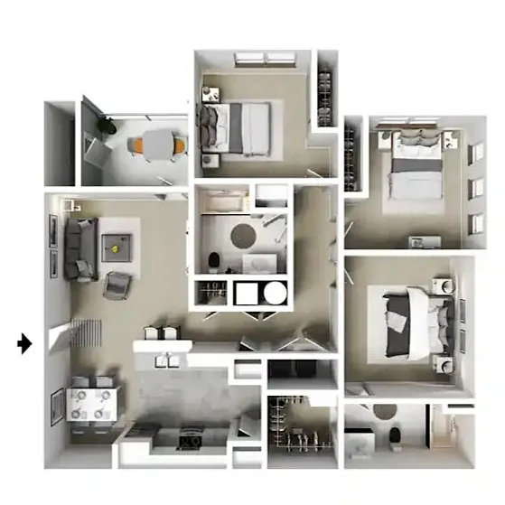 Floor plan 3 Bedroom