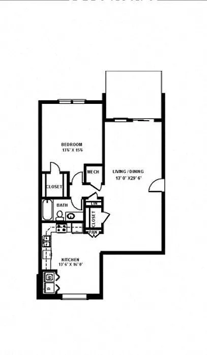 Floor plan 1x1N
