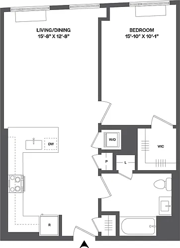 Floor plan 1 Bed/1 Bath-1A-4.2