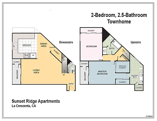 Floor plan 2Bed2.5Bath