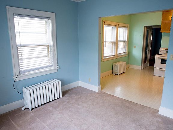 Living room leading into kitchen