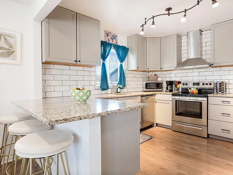 Upstairs fully equipped kitchen