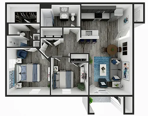 Floor plan Two Bedroom