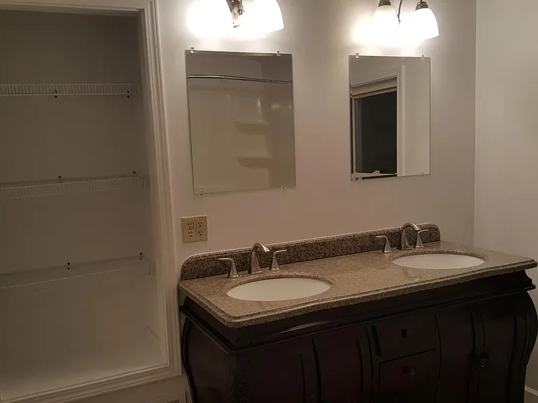 His and Hers sinks, towel closet