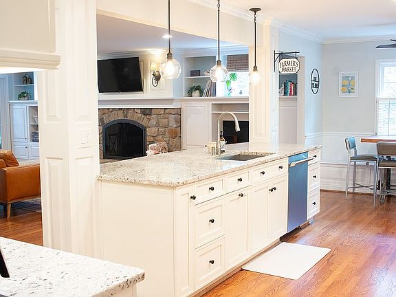 An open floor plan kitchen