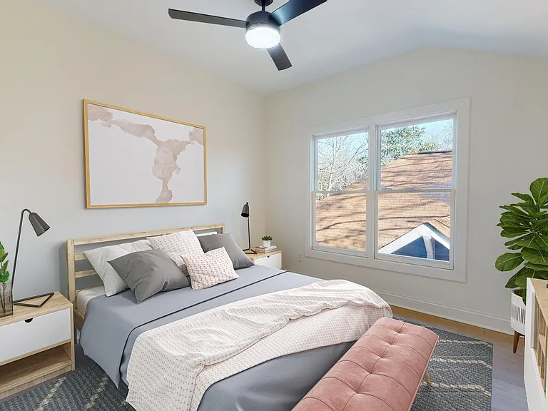 Bedroom 2. This image shows a virtually furnished space. Bedrooms come unfurnished.