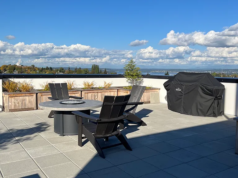Rooftop firepit and bbq grill