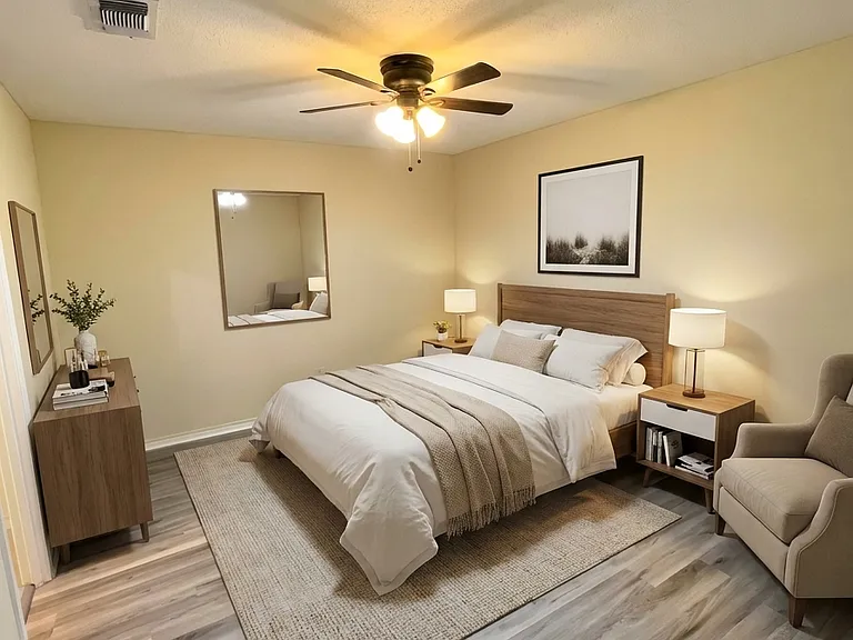 Guest Bedroom Room (Furniture for visualization only).