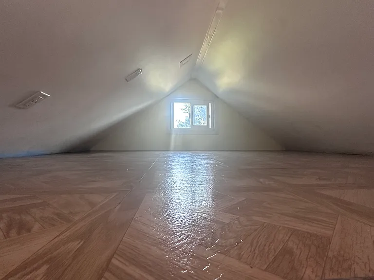 This is the loft that could be used as sleeping space or storage