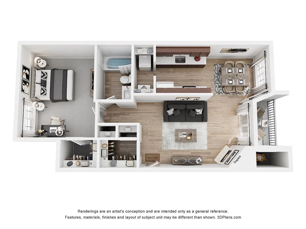 Floor plan 1x1D