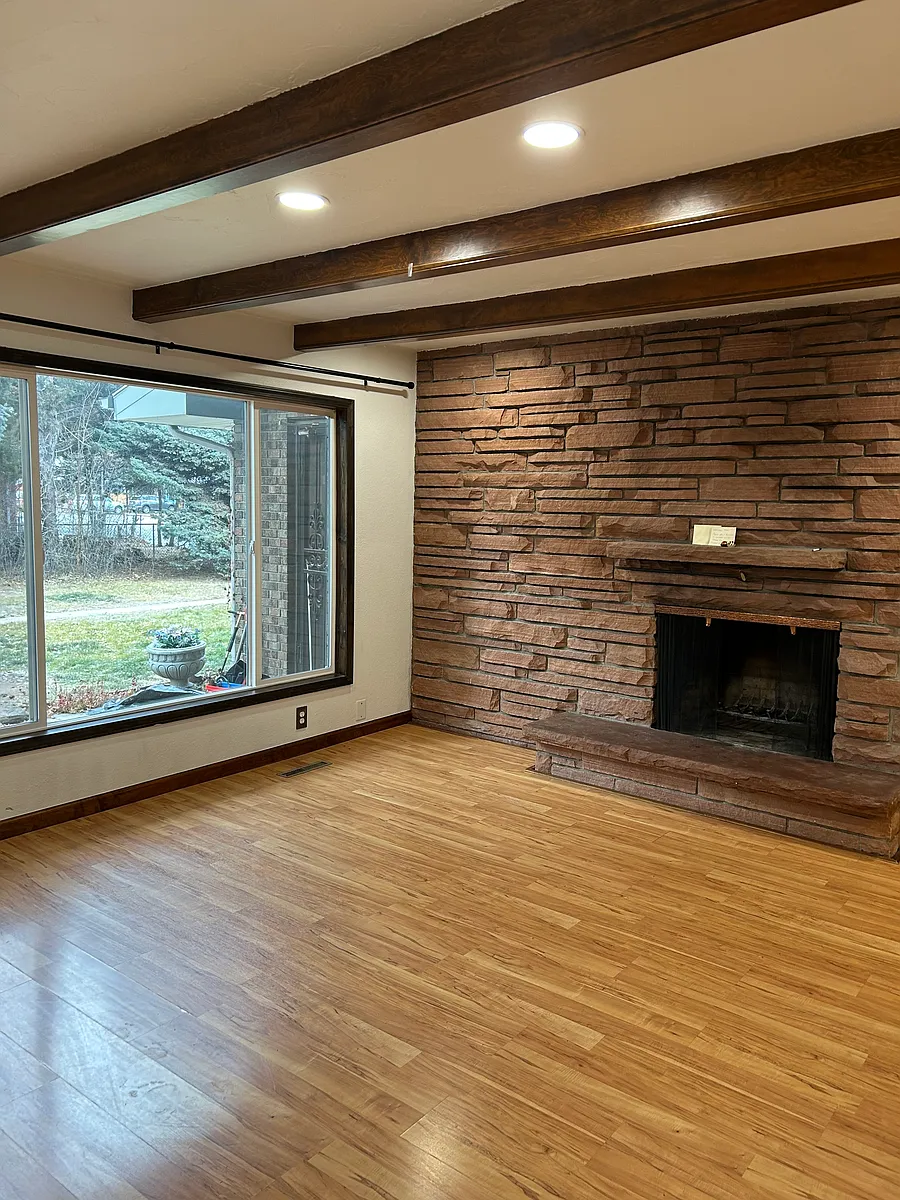 Fireplace. - 435 E Drake Rd #B
