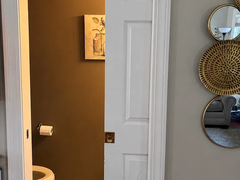 1/2 bathroom on first level.