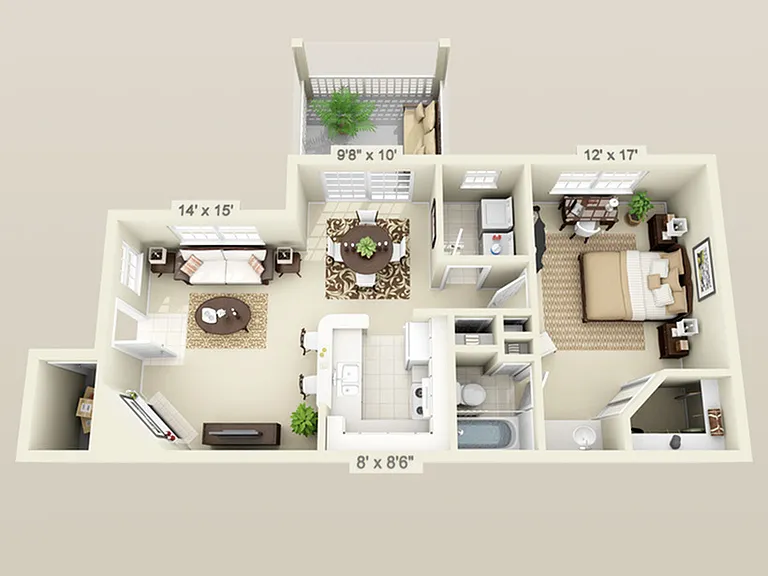 1 Bedroom 1 Bedroom