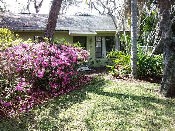 Front of residence in March