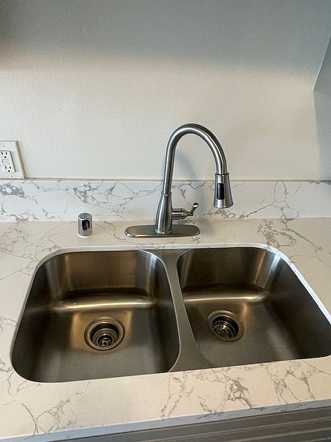 Kitchen undermount stainless sink with high-end faucet