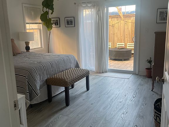 Lower level master with walk in closet with patio access