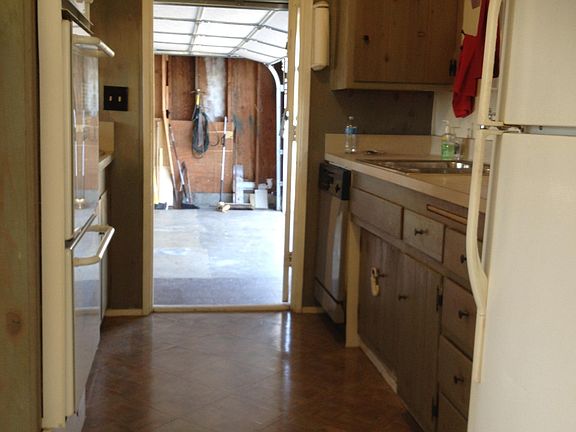 Looking into garage ... garage has electric door