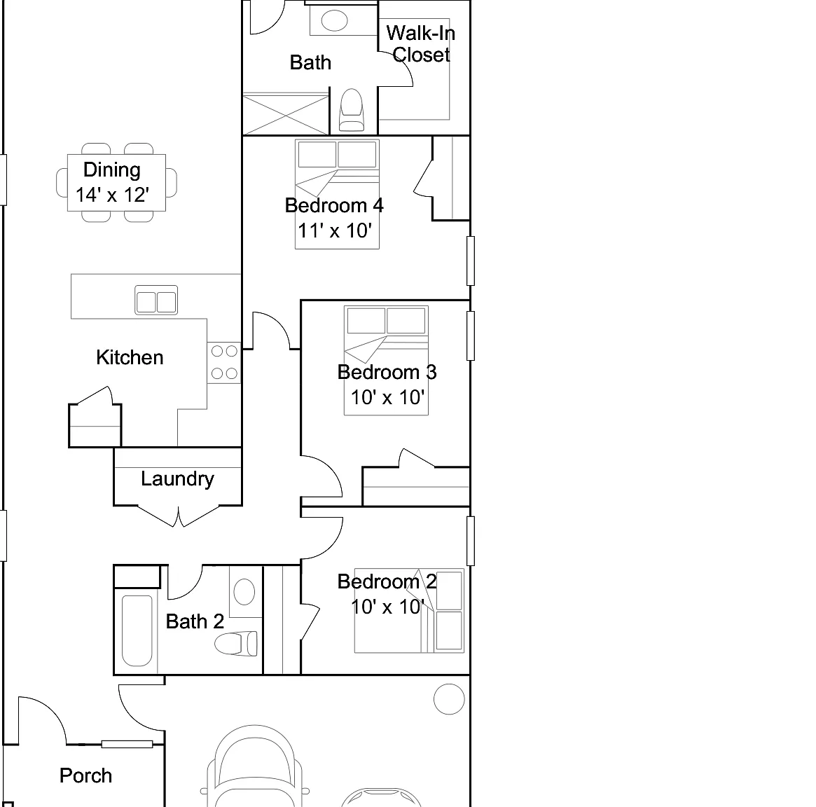 4 bed, 2.0 bath, 1600 sqft, $1,700 — Photo 2