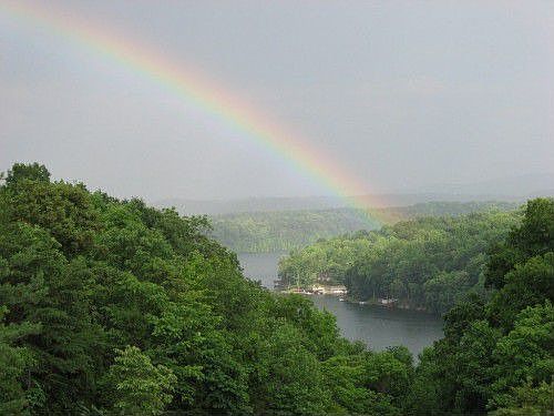 View of Mountains and Lake