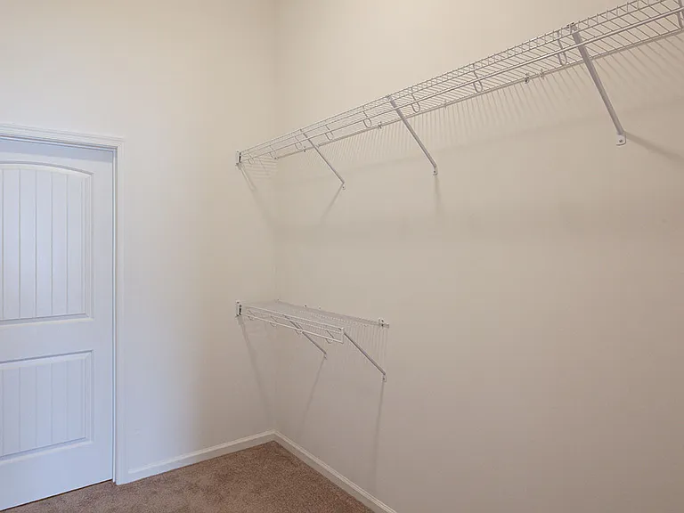 Generous closet space