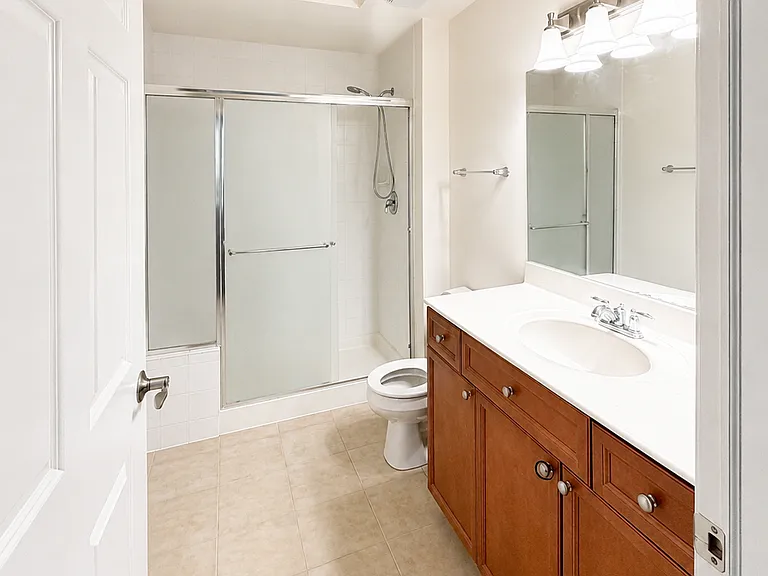 Primary bathroom. Clean and elegant touches