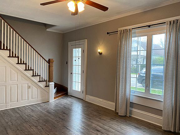 Living room and stairs to second floor