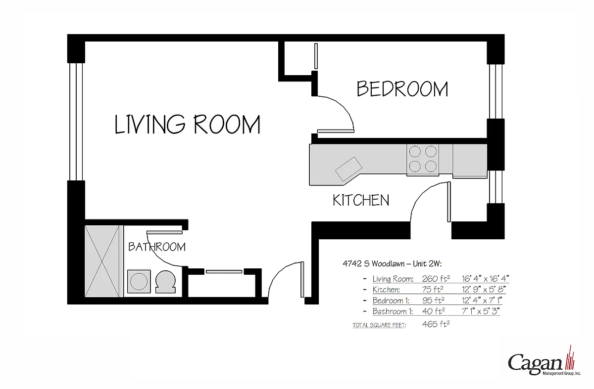 Floor plan One Bedroom
