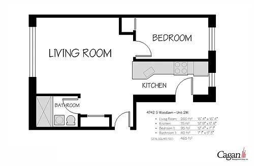 Floor plan One Bedroom