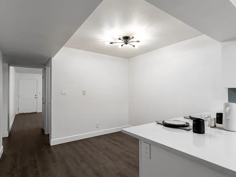 Spacious dining area with modern finishes