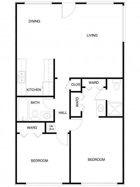 Floor plan 2x2 DOWN