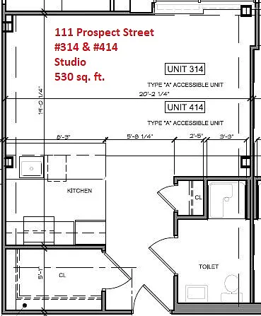 Floor plan Studio with Offstreet Parking