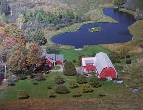 Farmhouse and barn oil paintin