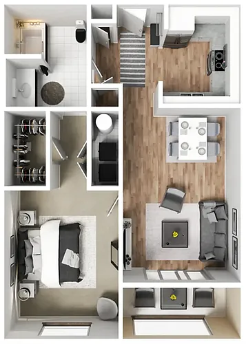 Floor plan 1 X 1
