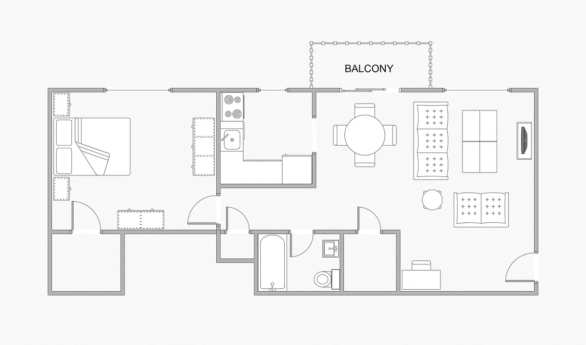 Floor plan 1 Bedroom