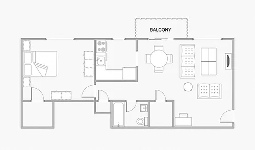 Floor plan 1 Bedroom