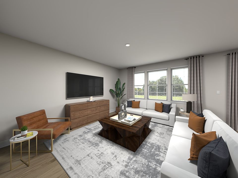 Great room in the Townsend floorplan at Meritage Homes.