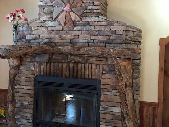 Stone Fireplace in Living Ro