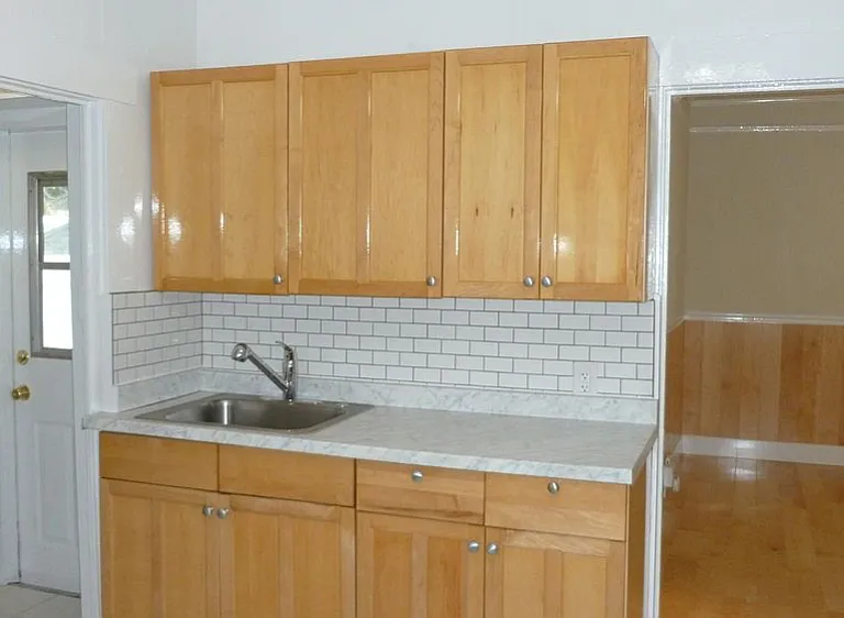 Kitchen with subway tile