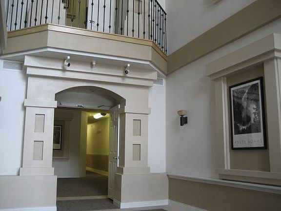 Entry Way to Building with Artwork & 3 Story Overlook