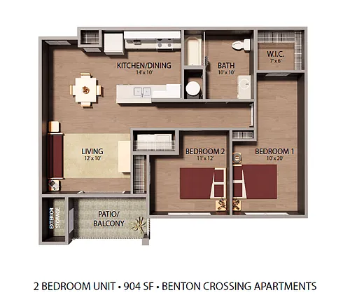 Floor plan Two Bedroom