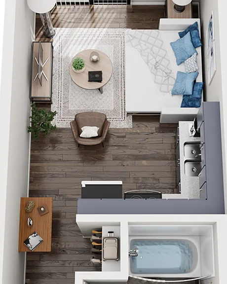 Studio | 1 Bath | 310 sqft Studio | 1 Bath | 310 sqft