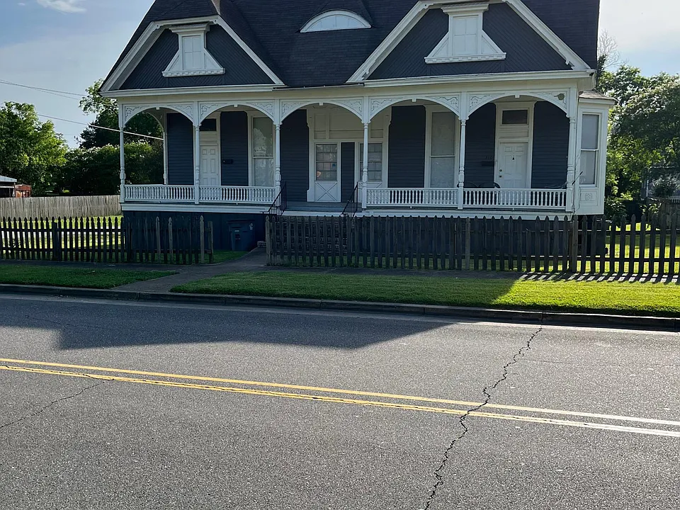 Front view of building